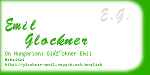 emil glockner business card